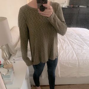 Anthropologie Asymmetrical Long Sleeve Top